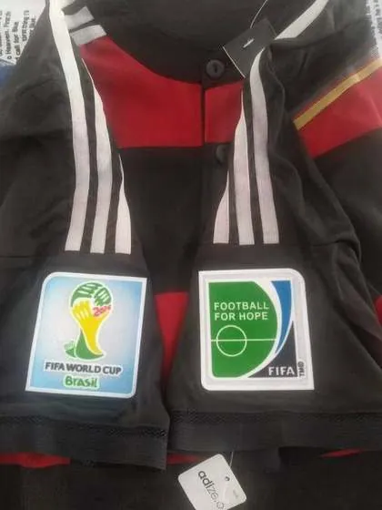 Germany jersey World Cup Brasil and Football for Hope patches