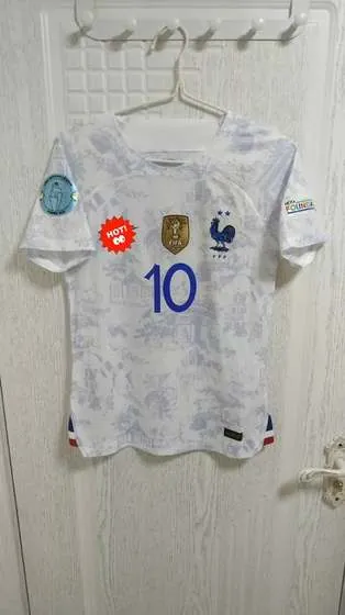 France 2022 World Cup Away Kit full front with Mbappe 10