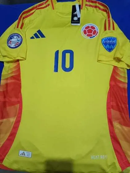 Colombia 2024 Copa America Home Jersey - James 10 full front