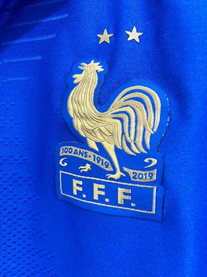 France 100 Ans FFF crest close-up