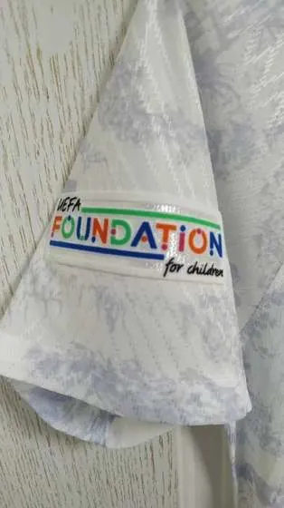 France 2022 World Cup Away Kit UEFA Foundation for Children sleeve tag