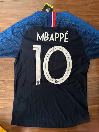 France 2018 World Cup Home Kit back with Mbappe 10