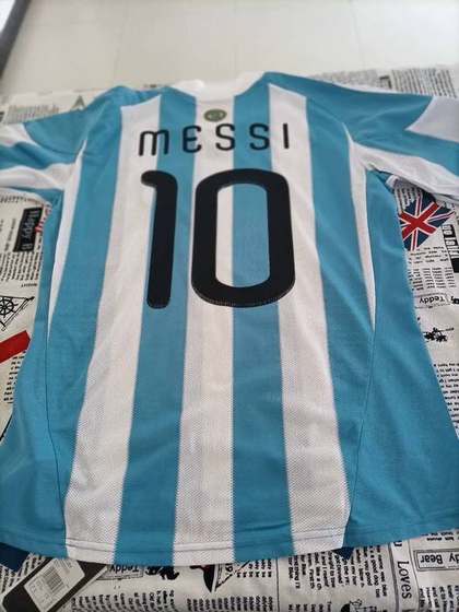 Argentina 2010 Home Jersey back - Messi 10
