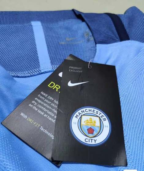 Manchester City jersey Nike Dri-Fit tag detail