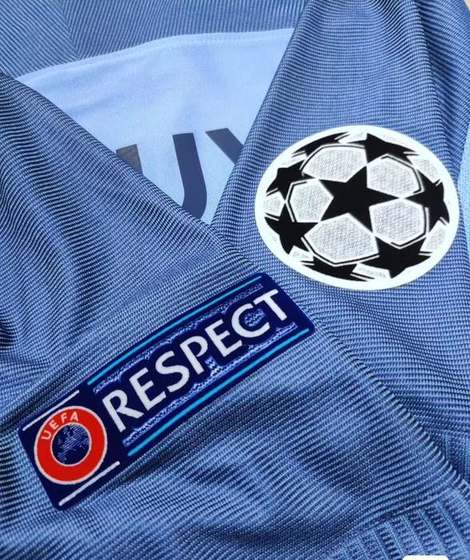 Manchester City jersey Champions League and Respect patches