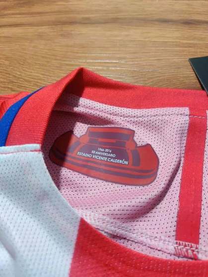 Atletico Madrid jersey Vicente Calderon 50th Anniversary print